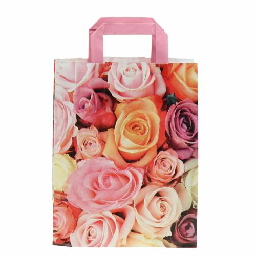 Floristik24 Papiertasche Rose 22cm x 10cm x 28cm 25St