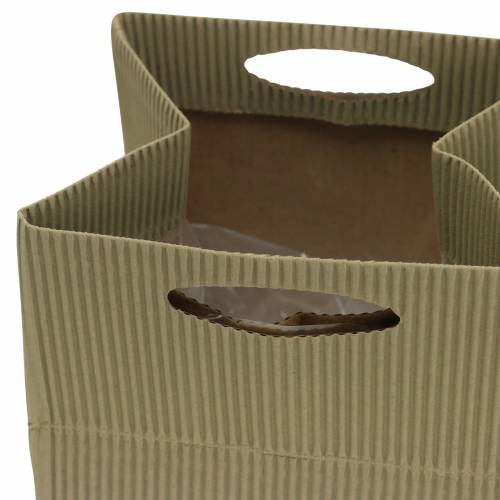 Artikel Papiertasche Blumentopf Übertopf Natur, Grau 10,5cm 12 St