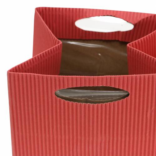 Floristik24 Papiertasche Blumentopf Übertopf Mix Orange 10,5cm 12St