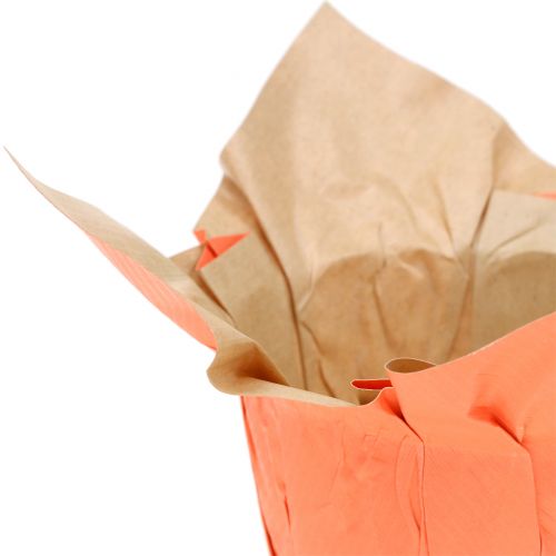 Floristik24 Papiertopf Übertopf Orange/Rot Ø8cm 12St