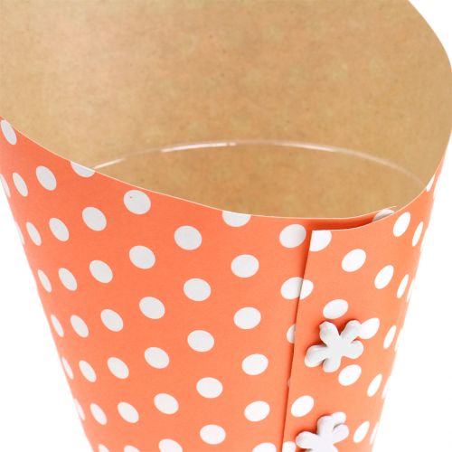 Floristik24 Papiertopf Übertopf bunt mit Punkten Ø12cm 8St