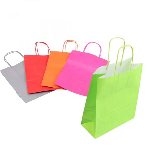 Artikel Papiertasche Geschenktasche Papier Farbig 18×22×8cm 30St