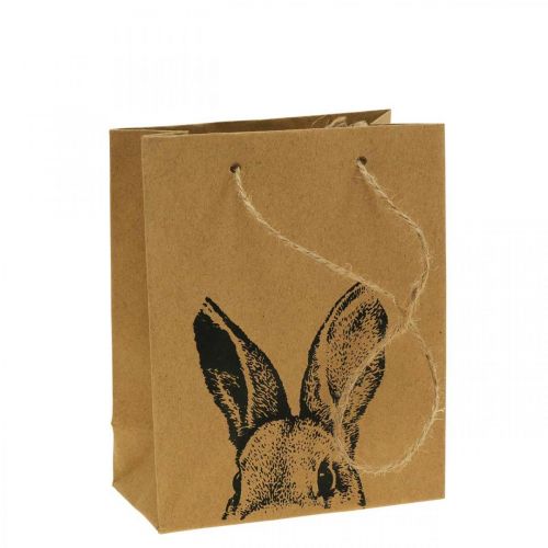 Geschenktüte Ostern Papiertüte Hase Braun 12×6×15cm 8 St