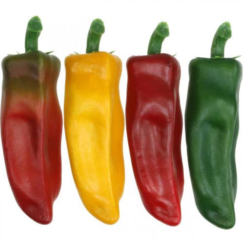 Floristik24 Paprika Schaufensterdeko Gemüse Deko Bunt sortiert H14cm 4St