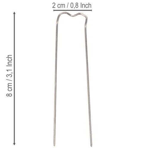 Patenthaften 17/80 Pflanzennadeln, silberfarben, 8 × 2 cm, 2,5 kg für Kränze und Gestecke | Floristik24.at
