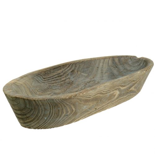 Floristik24 Dekoschale Paulownia Holz Oval 44cm x 19cm H8cm