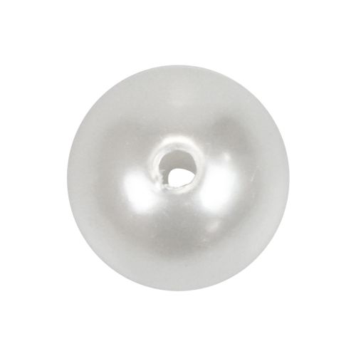 Floristik24 Deko Perlen zum Auffädeln Bastelperlen Weiß 8mm 300g