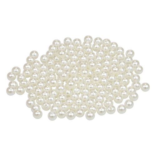 Artikel Perlen zum Auffädeln Bastelperlen Creme Weiß 6mm 300g