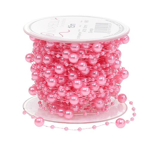 Floristik24 Perlenband Rosa 6mm 15m