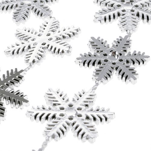 Artikel Deko-Girlande Schneeflocken Silber 270cm
