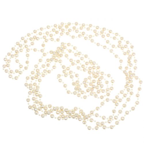 Floristik24 Perlenkette Creme 7m