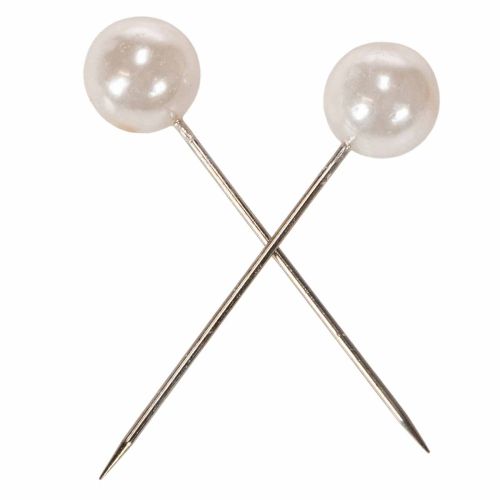 Perlkopfnadeln Kunststoff Champagner Ø20mm Länge 90mm 6 Stück | Floristik24.at