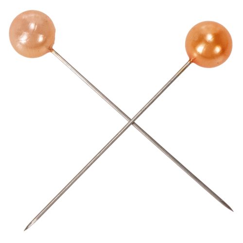 Perlkopfnadeln aus Metall und Kunststoff Orange Ø10mm 60mm für Floristik und Bastelprojekte | Floristik24.at