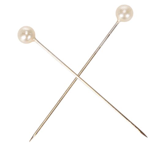 Perlkopfnadeln Kunststoff Metall Ø4mm 40mm Champagner 150 Stück | Floristik24.at