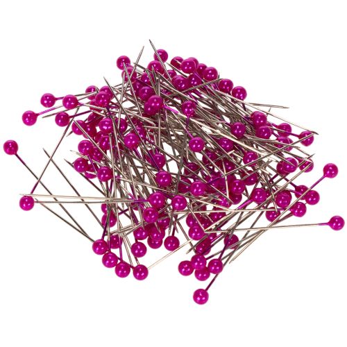 Perlkopfnadeln Floristik Metall-Kunststoff Pink Ø4mm 40mm 150 Stück