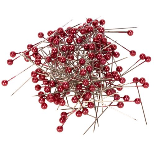 Perlkopfnadeln Metall Rot Ø4mm 40mm 150 Stück für Floristik