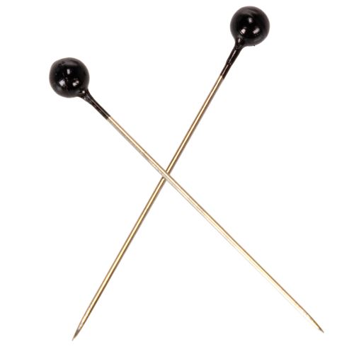 Perlkopfnadeln Schwarz Metall Ø4mm 40mm 150 Stück Floristik | Floristik24.at