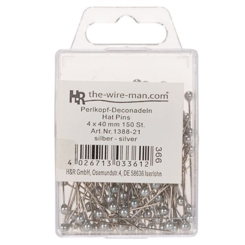 Perlkopfnadeln Silber Ø 4 mm