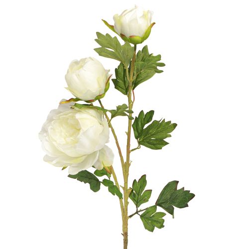Artikel Pfingstrosen künstlich mit 3 Blüten Weiß Creme 81cm 2St