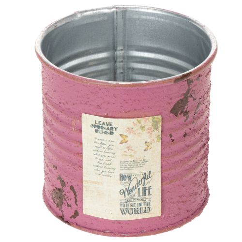 Pflanzdose Metall Rund Ø8cm H7,5cm Lila Vintage-Look Innenbereich bestellen | Floristik24.at