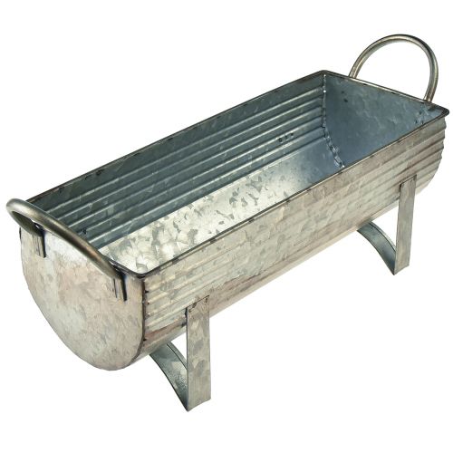Floristik24 Pflanzgefäß Dachrinne Metall L44cm/37,5cm 2er-Set