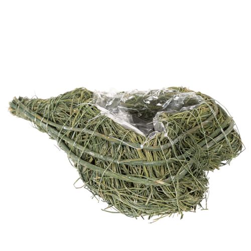 Pflanzherz aus Naturmaterial mit Folieneinsatz 22cm Grün 2er-Set | Floristik24.at