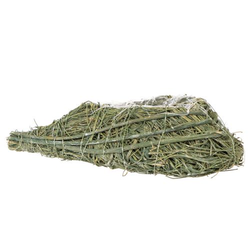 Pflanzherz aus Naturmaterial mit Folieneinsatz 22cm Grün 2er-Set | Floristik24.at
