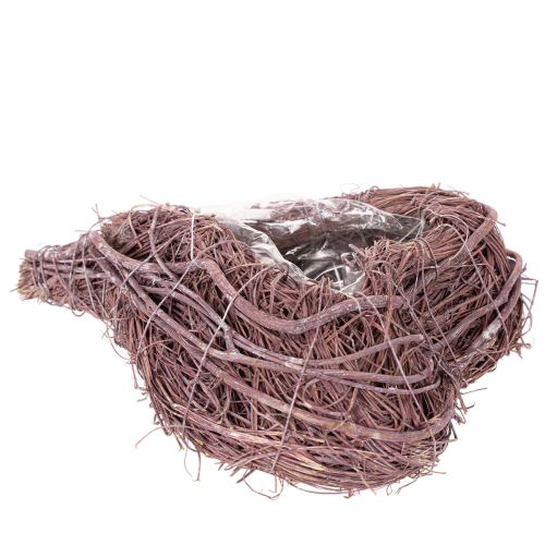 Dekoherz aus Zweigen mit Pflanzfolie 20 cm Braun-Lila 2er-Set | Floristik24.at