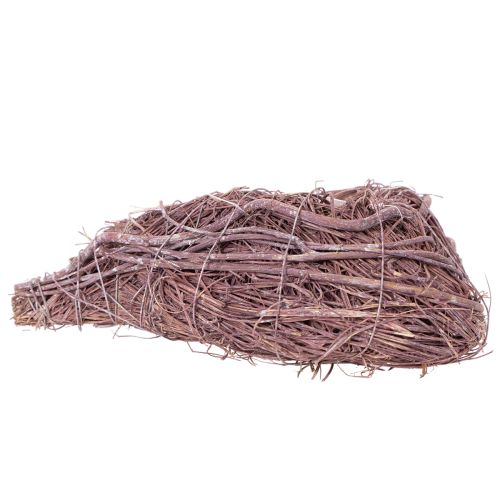 Dekoherz aus Zweigen mit Pflanzfolie 20 cm Braun-Lila 2er-Set | Floristik24.at