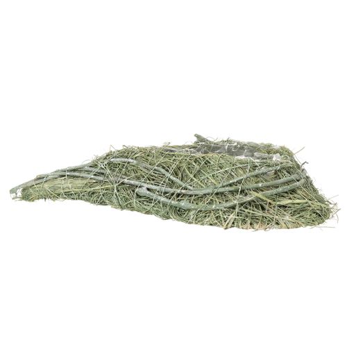 Herzschale aus Naturgras mit Folie zum Bepflanzen 38cm grün | Floristik24.at