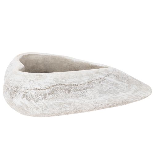 Dekoschale Herzform aus Steinguss, grau, 19 cm | Floristik24.at