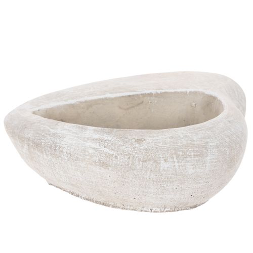 Pflanzschale Herz aus Steinguss 17 cm Grau | Floristik24.at