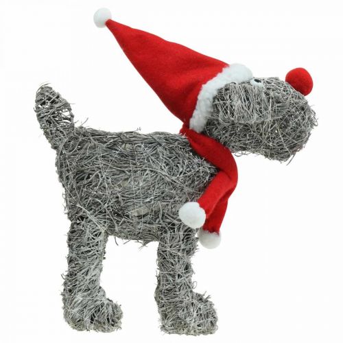 Artikel Hund zum Bepflanzen, Weihnachtsdeko, Pflanzkorb, Advent H30cm L29,5cm
