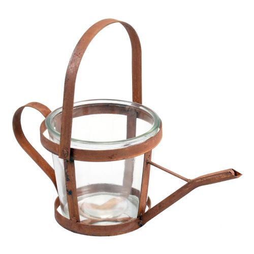 Floristik24 Gießkannen Deko Windlicht Pflanztopf Gartendeko Rost 29cm