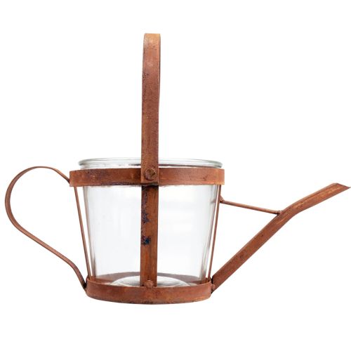 Floristik24 Gießkannen Deko Windlicht Pflanztopf Gartendeko Rost 29cm