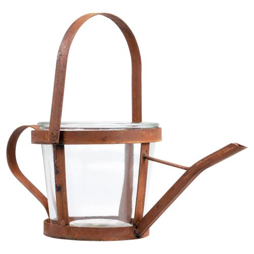 Floristik24 Gießkannen Deko Windlicht Pflanztopf Gartendeko Rost 29cm