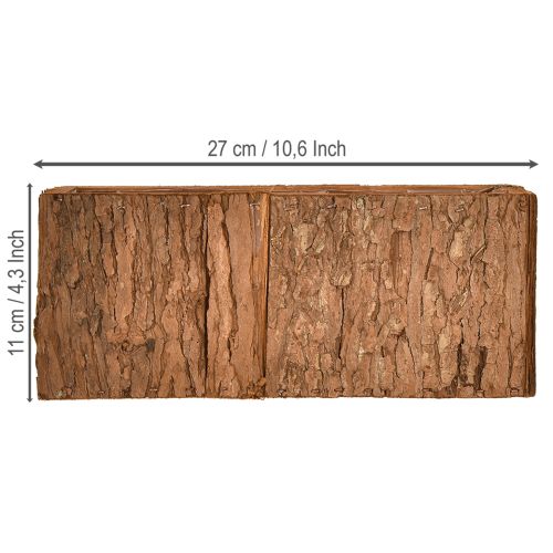 Artikel Pflanzkasten Holz länglich Blumenkasten Pinienrinde 27×10cm