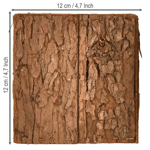 Artikel Pflanzkasten Holz quadratisch Pinienrinde Übertopf 12×12cm
