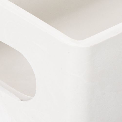 Rechteckiges Kunststofftablett mit Griffen 32 cm Hellgrau | Floristik24.at