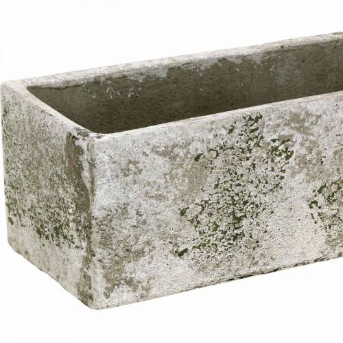 Floristik24 Pflanzkasten Beton Antik Look Pflanzkübel rechteckig 30×8×7cm