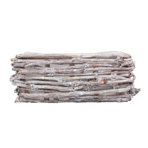 Floristik24 Pflanzkasten Pflanzkiste Äste Weiß gewaschen 30×17×12cm