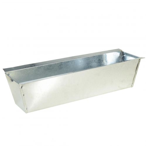 Floristik24 Pflanzkasten Blumenkasten Metall Silber 38x9,5x5cm