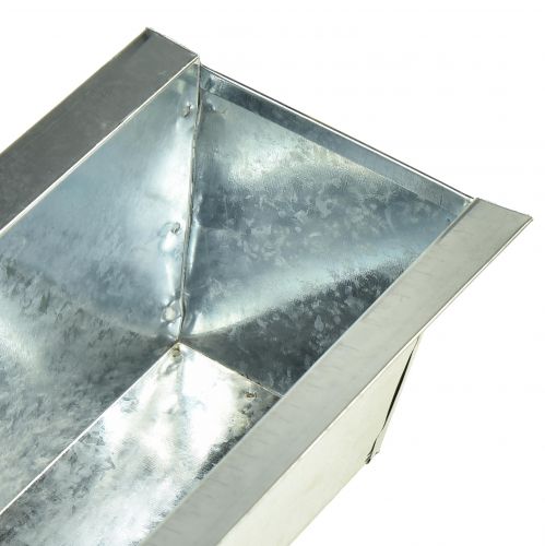 Floristik24 Pflanzkasten Blumenkasten Metall Silber 38x9,5x5cm
