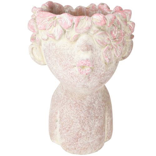 Pflanzkopf Kussmund Büste zum Bepflanzen Rosa 18cm 3 St