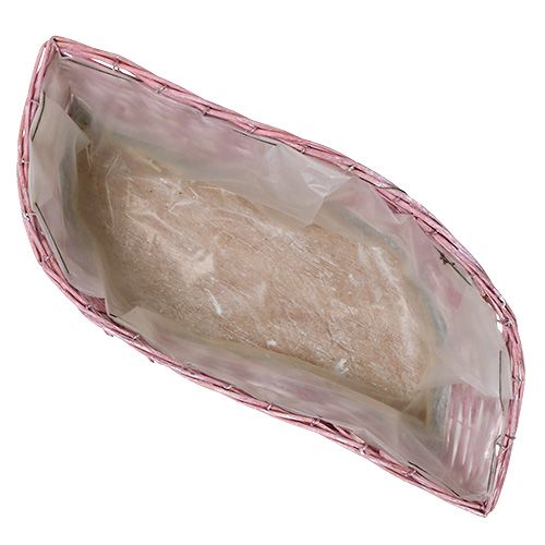 Floristik24 Pflanzkorb 2er-Set Welle Rosa, Natur