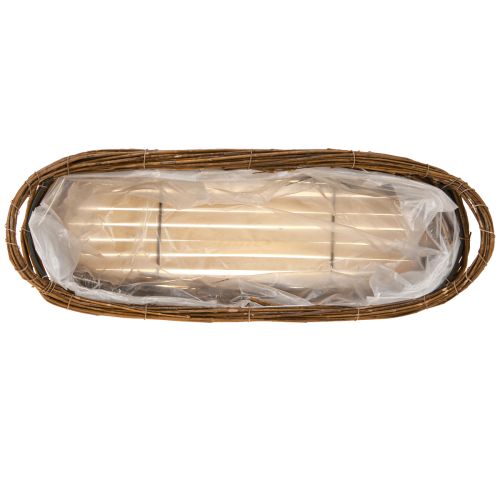Artikel Pflanzkorb mit Henkeln Korb oval Braun 57/50/42cm 3er-Set