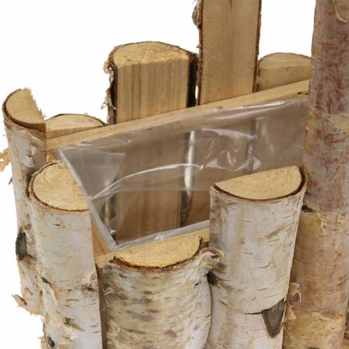 Floristik24 Pflanzkorb Birkenäste mit Griff 24x14,5cm H25,5cm
