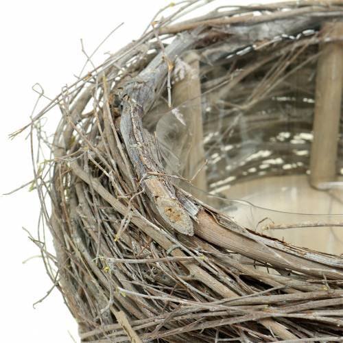 Floristik24 Pflanzkorb Rebe und Zweige Weiß gewaschen Ø37/28cm 2-er Set