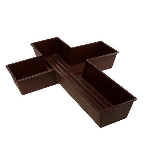Floristik24 Pflanzkreuz Braun 38cm x 50cm, 1Pc
