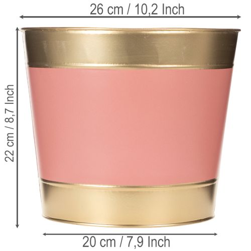 Artikel Pflanzkübel Blumentopf Metall Übertopf Ø26cm H22cm 4St